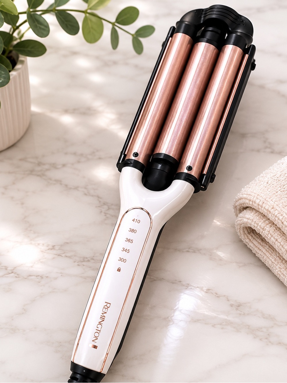 Remington 4-in-1 Rose Gold Hair Waver Beach Wave Styler